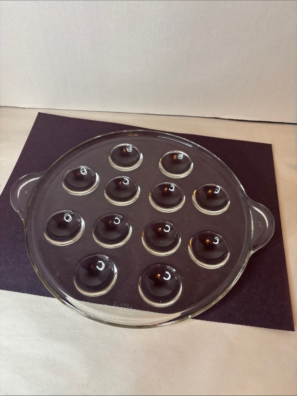 PYREX SEDLEX France Clear Glass Escargot Platter